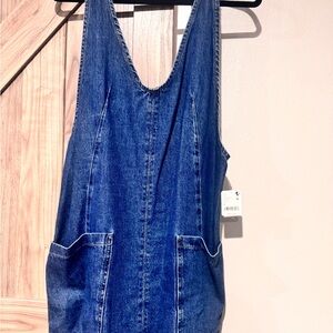 Free People Blue Denim Mini Dress